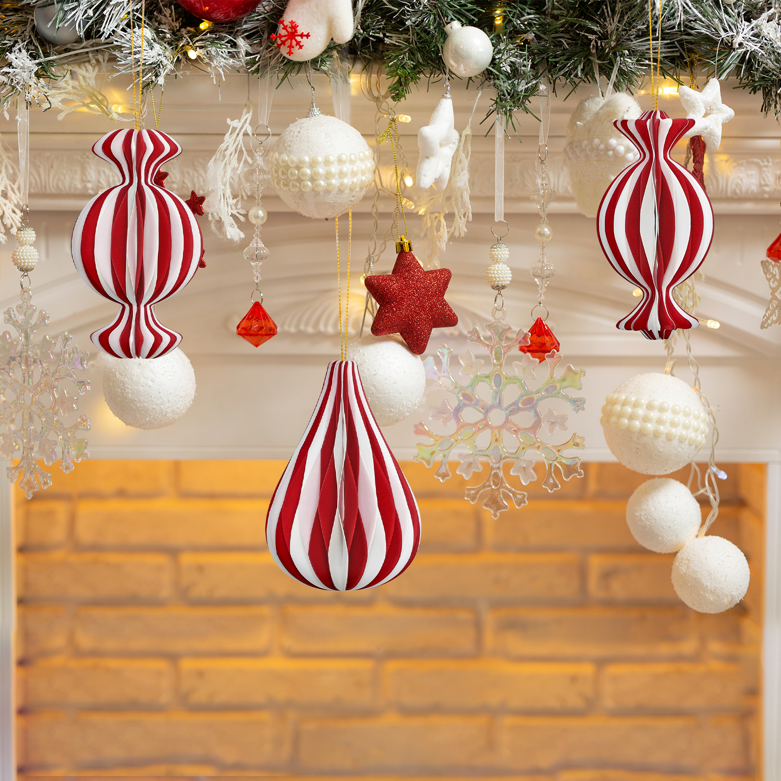 New Honeycomb paper ornaments Dark Green Tree-02.jpg